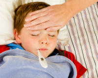 Children with sore throat